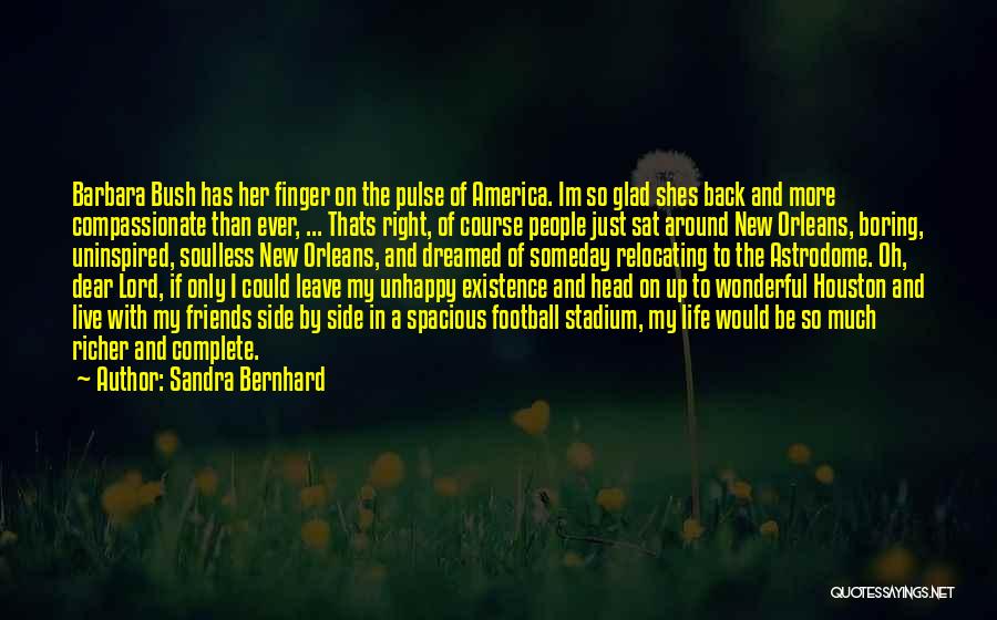 Glad We're Friends Quotes By Sandra Bernhard