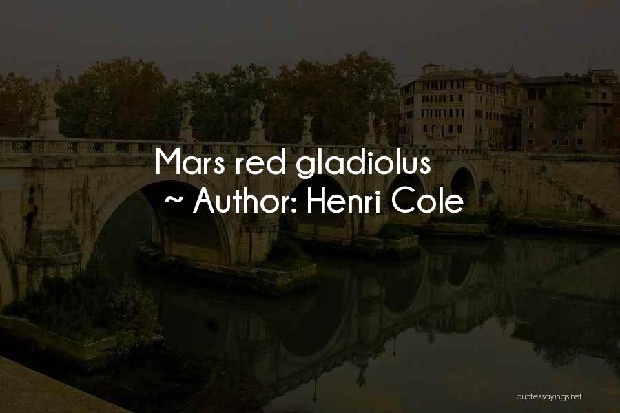 Gladiolus Quotes By Henri Cole