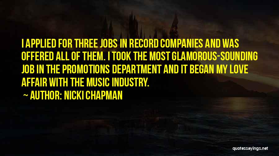 Glamorous Love Quotes By Nicki Chapman