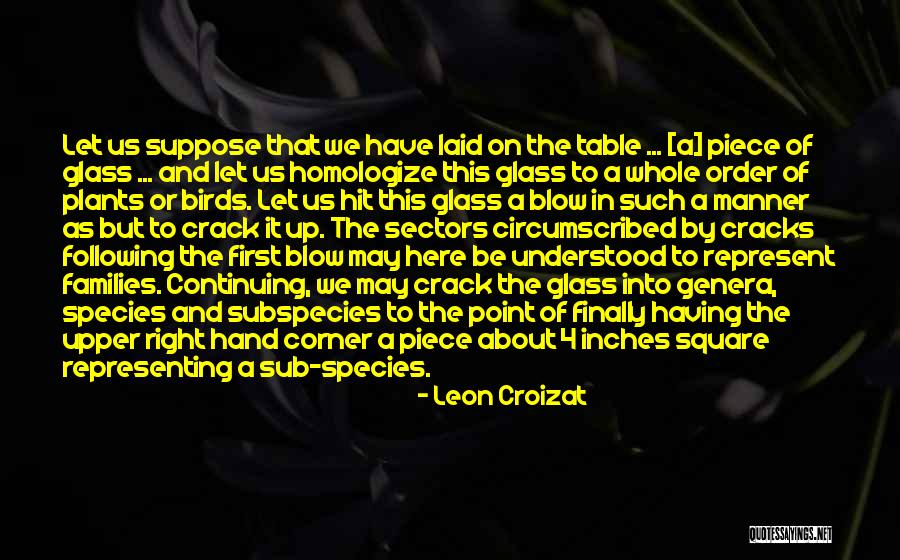 Glass Crack Quotes By Leon Croizat