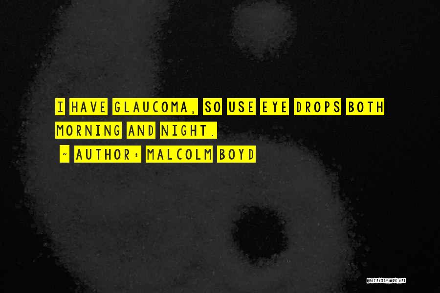 Glaucoma Quotes By Malcolm Boyd