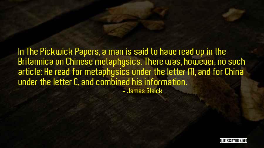 Gleick Quotes By James Gleick