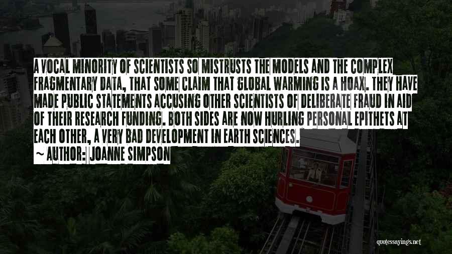 Global Warming Hoax Quotes By Joanne Simpson
