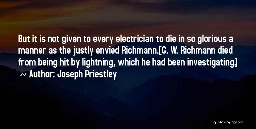 Glorious Death Quotes By Joseph Priestley