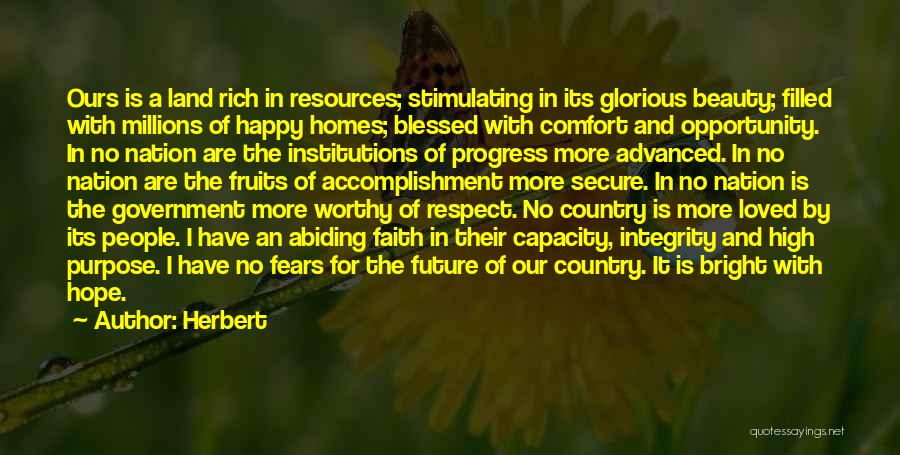 Glorious Future Quotes By Herbert