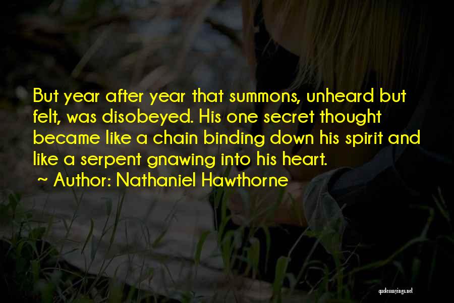 Gnawing Quotes By Nathaniel Hawthorne
