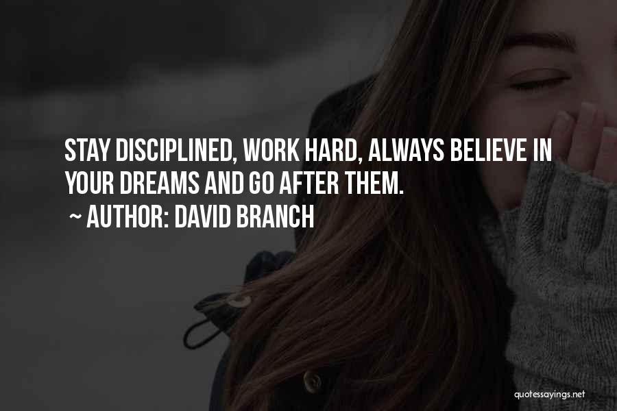 Go After Your Dreams Quotes By David Branch