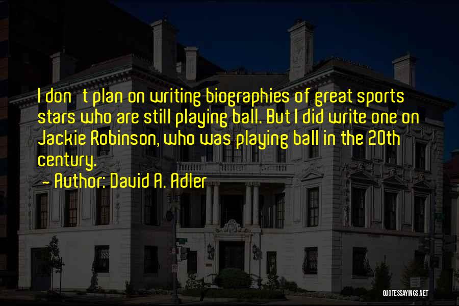 Go All Out Sports Quotes By David A. Adler
