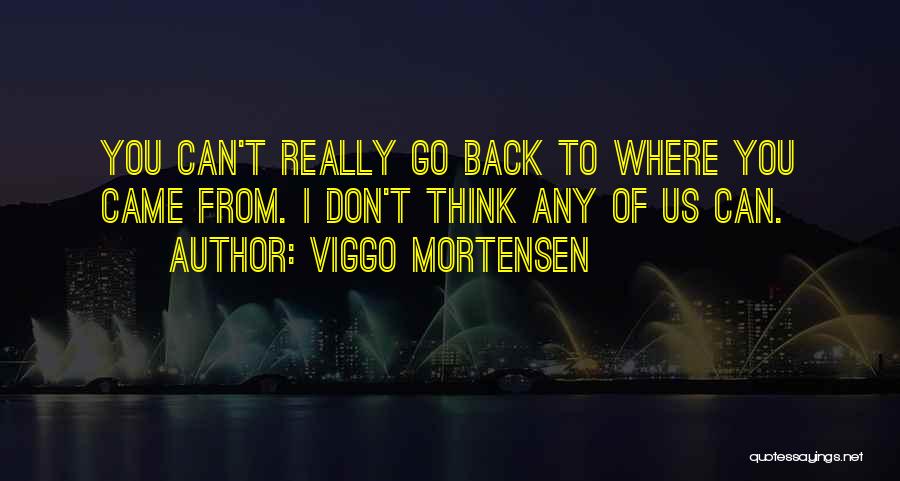 Go Back Where You Came From Quotes By Viggo Mortensen