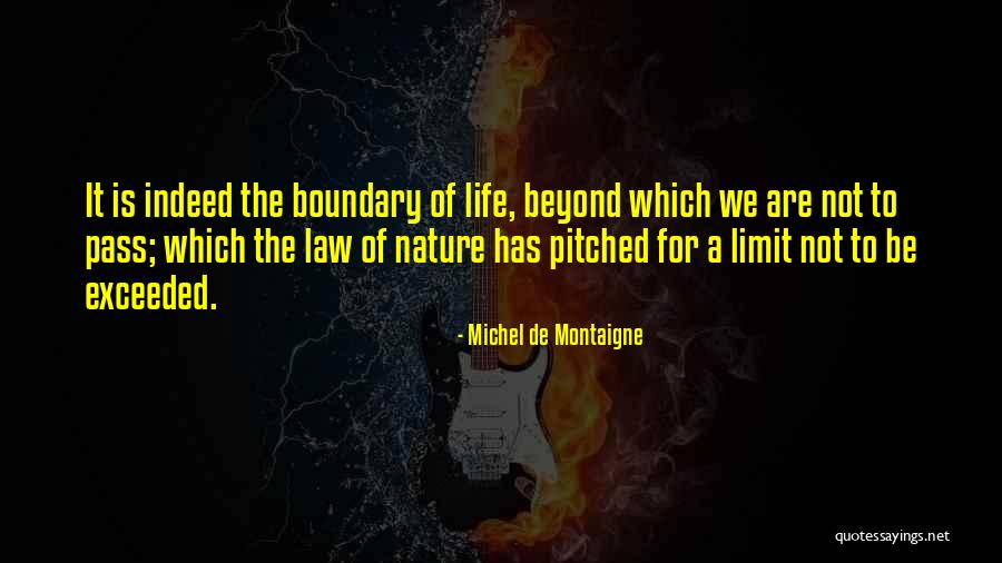 Go Beyond The Limit Quotes By Michel De Montaigne