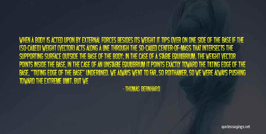 Go Beyond The Limit Quotes By Thomas Bernhard