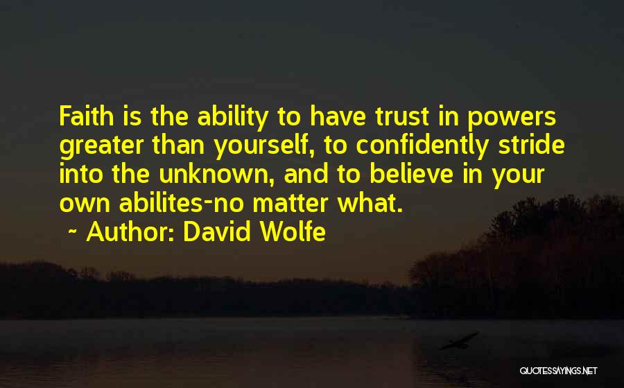 Go Confidently Quotes By David Wolfe