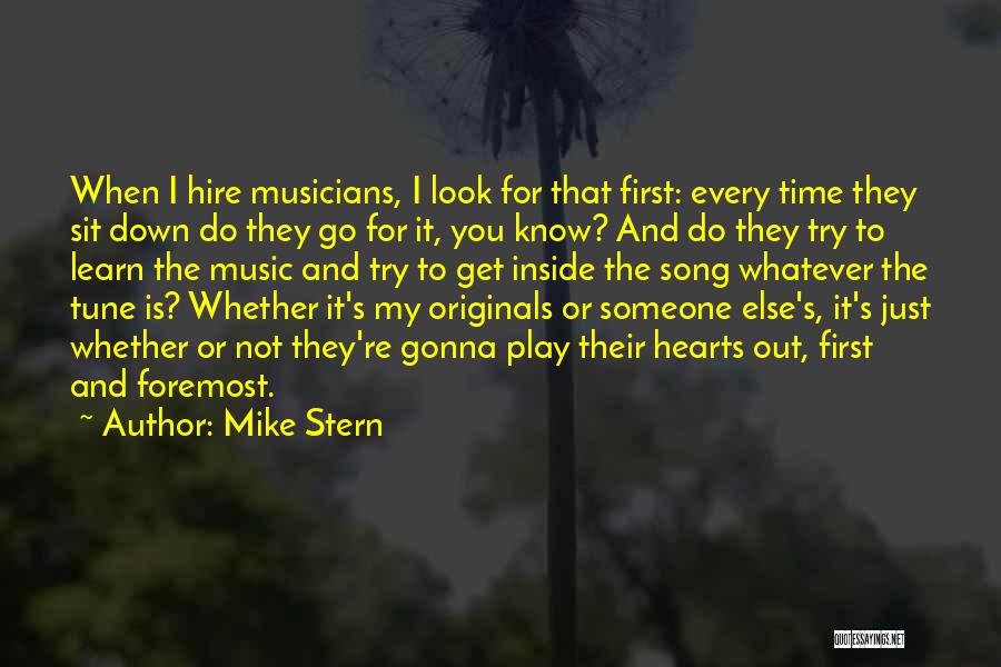 Go Down Quotes By Mike Stern