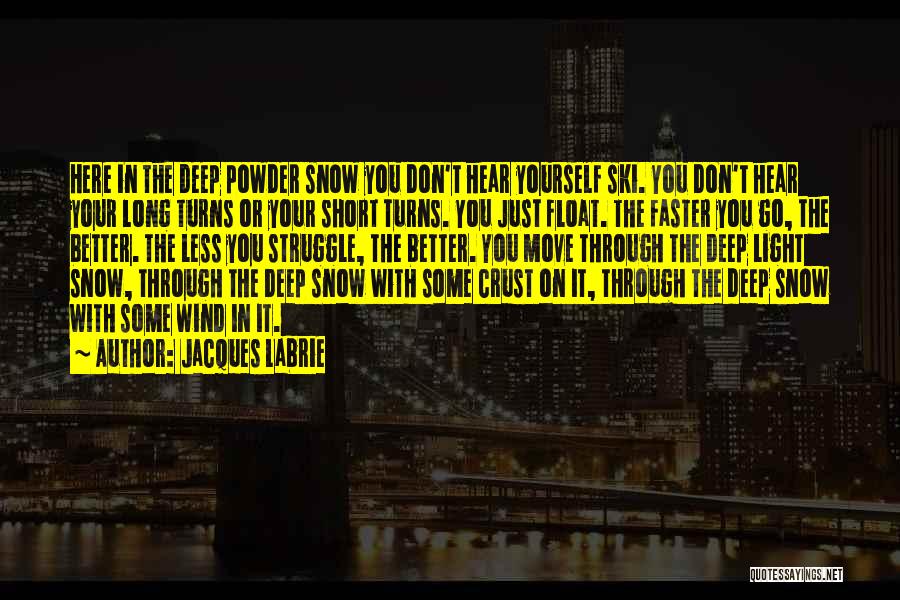 Go Faster Quotes By Jacques Labrie
