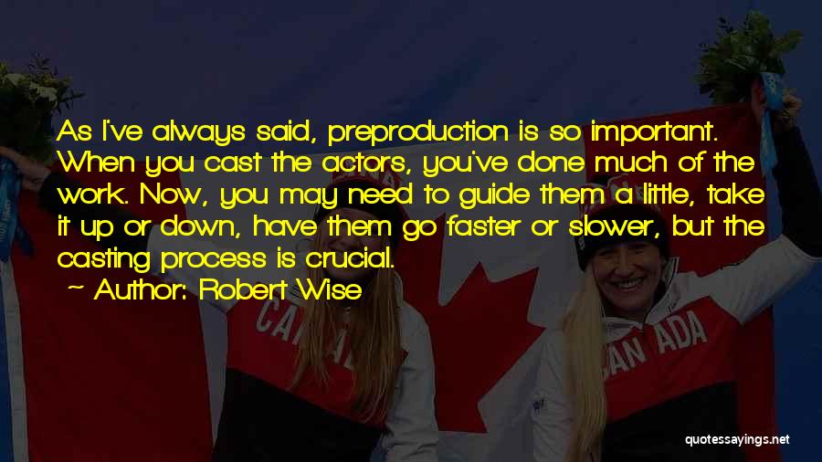 Go Faster Quotes By Robert Wise