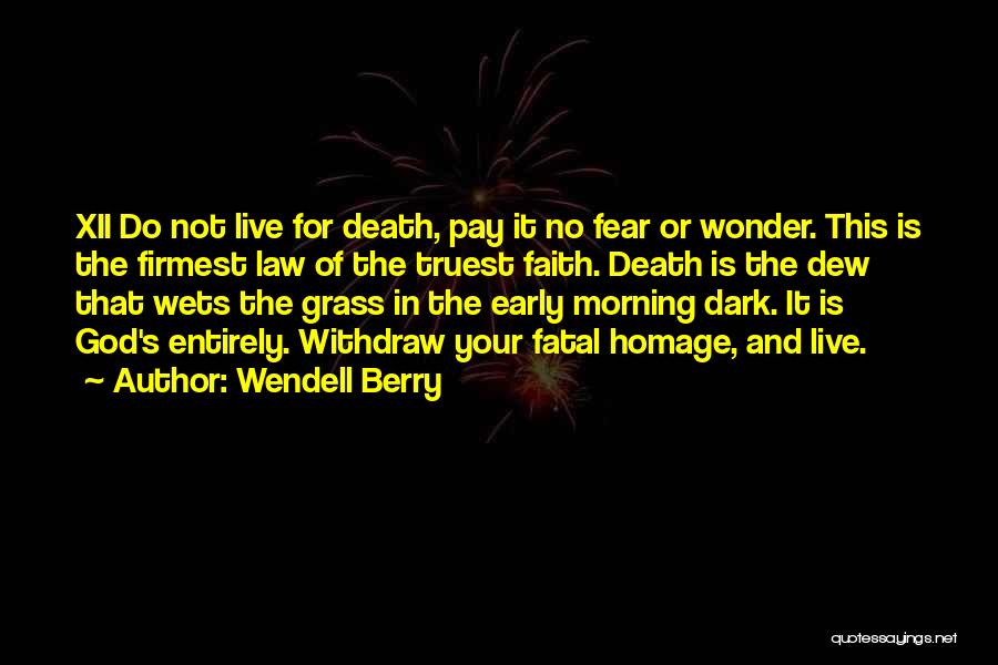 Go God Go Xii Quotes By Wendell Berry