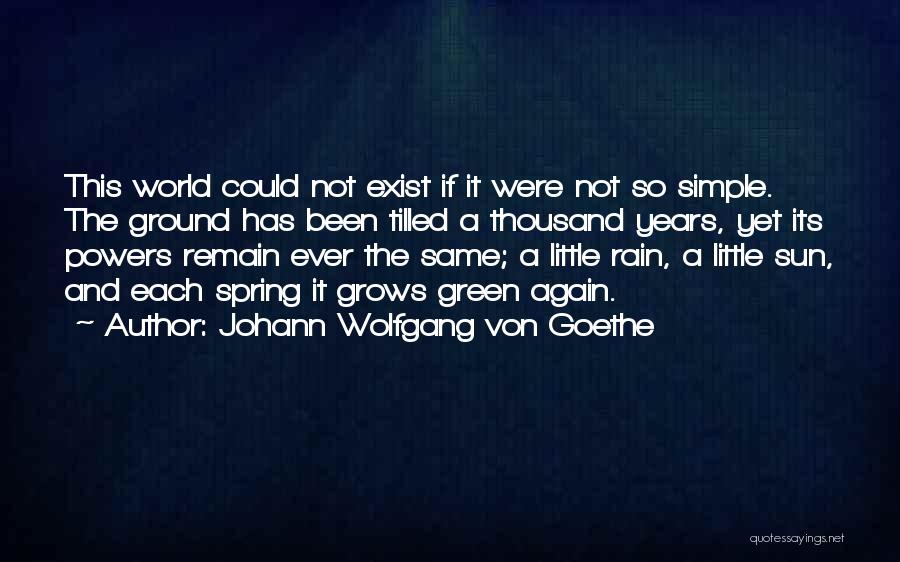 Go Green Nature Quotes By Johann Wolfgang Von Goethe