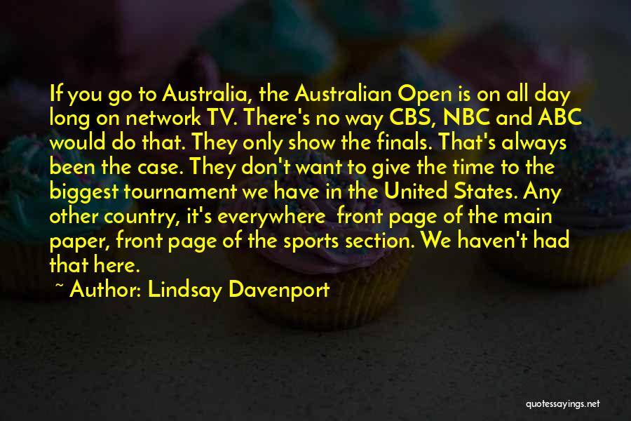 Go On Tv Show Quotes By Lindsay Davenport