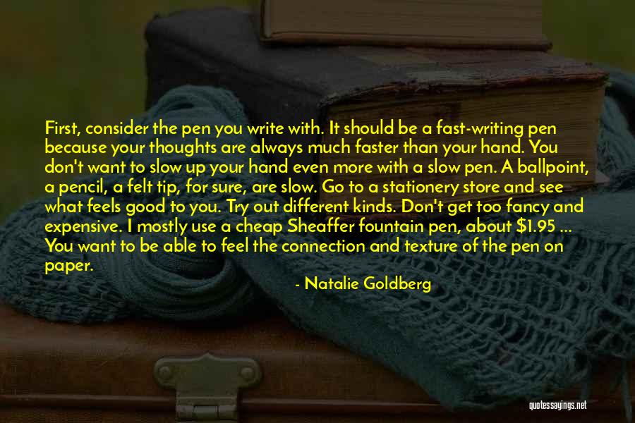 Go Slow To Go Fast Quotes By Natalie Goldberg