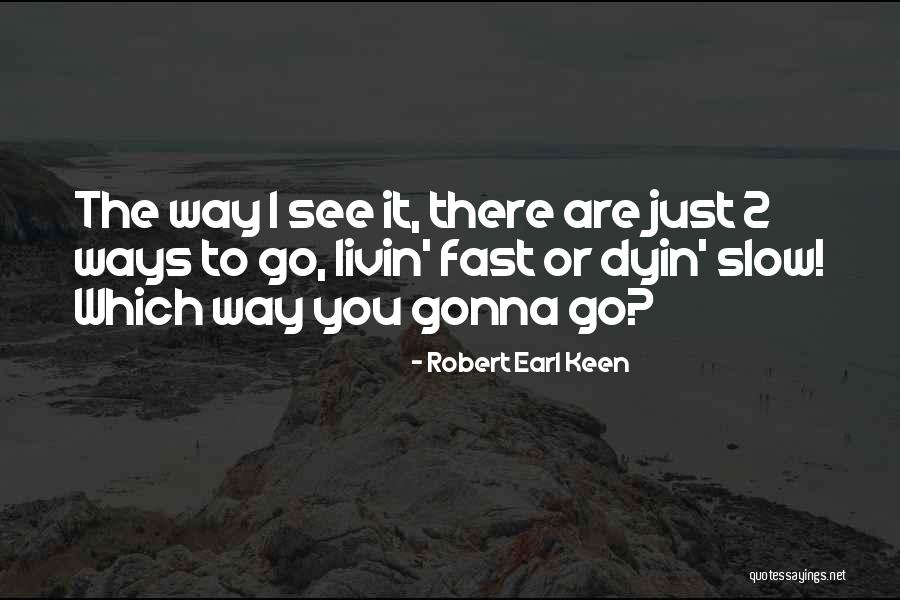 Go Slow To Go Fast Quotes By Robert Earl Keen