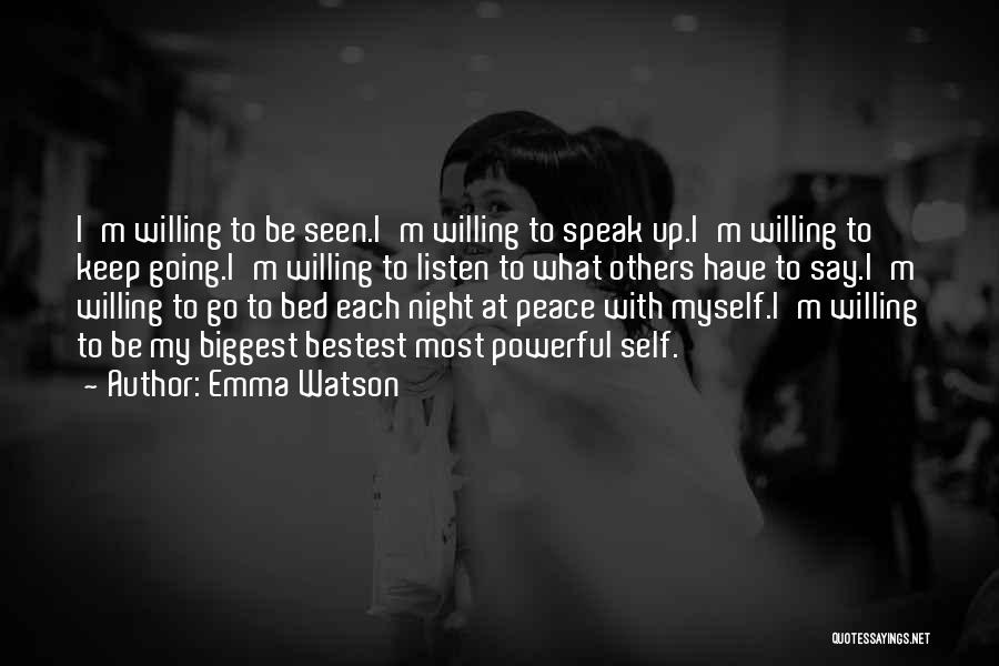 Go To Bed Quotes By Emma Watson