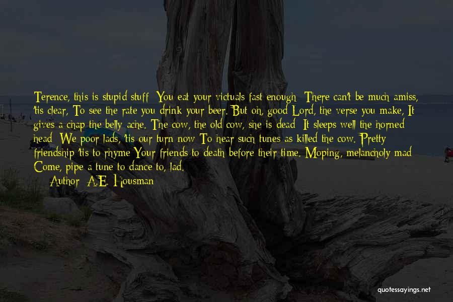 Go To Sleep Mad Quotes By A.E. Housman
