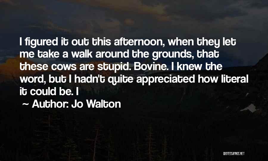 Go Where You Are Appreciated Quotes By Jo Walton
