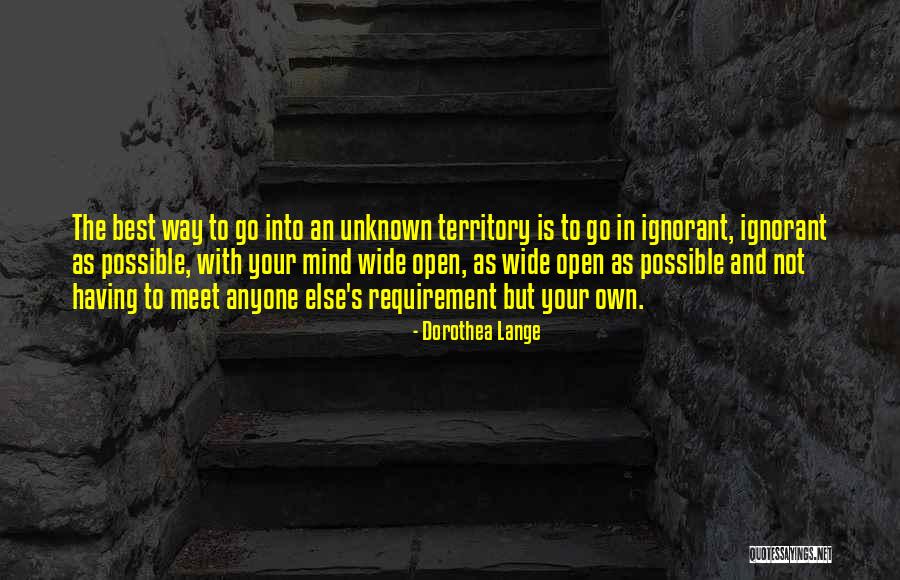 Go Your Own Way Quotes By Dorothea Lange Go Your Own Way Quotes By Dorothea Lange
