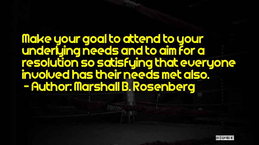 Goal Aim Quotes By Marshall B. Rosenberg