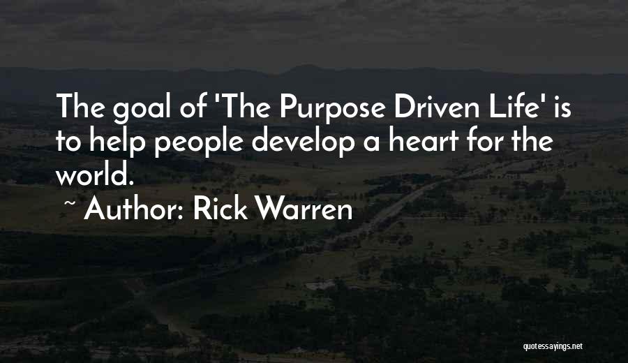 Goal Driven Quotes By Rick Warren