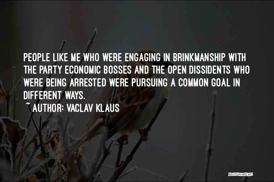 Goal Pursuing Quotes By Vaclav Klaus