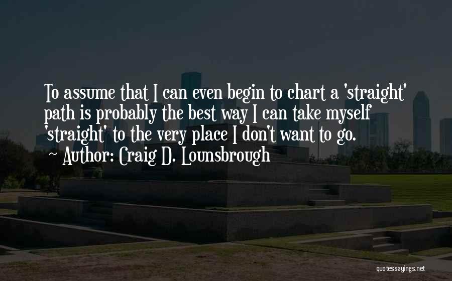 Goal Setting In Life Quotes By Craig D. Lounsbrough