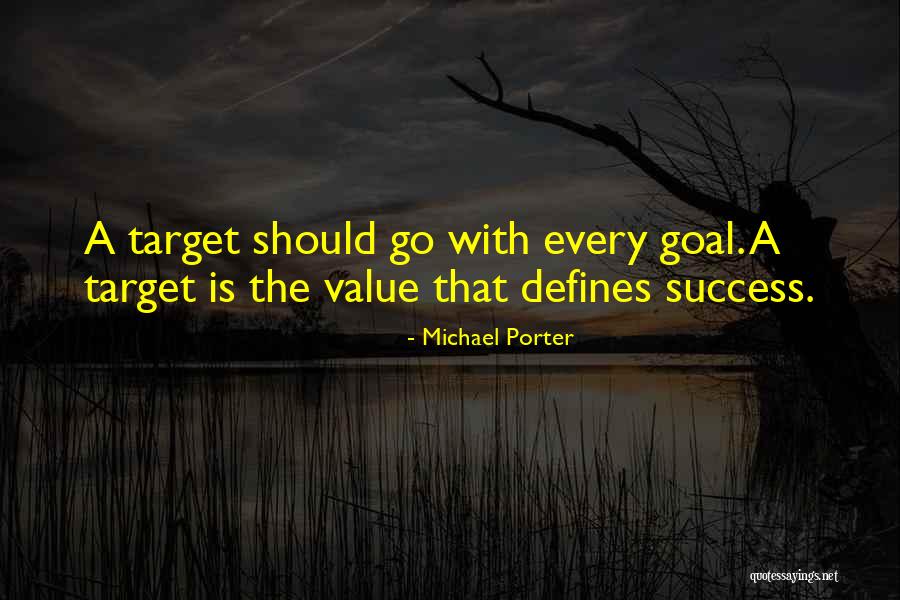 Goal Target Quotes By Michael Porter