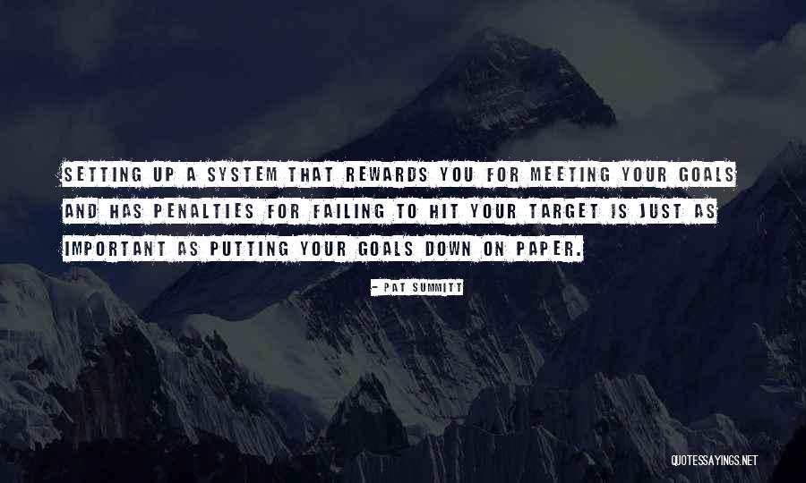 Goal Target Quotes By Pat Summitt