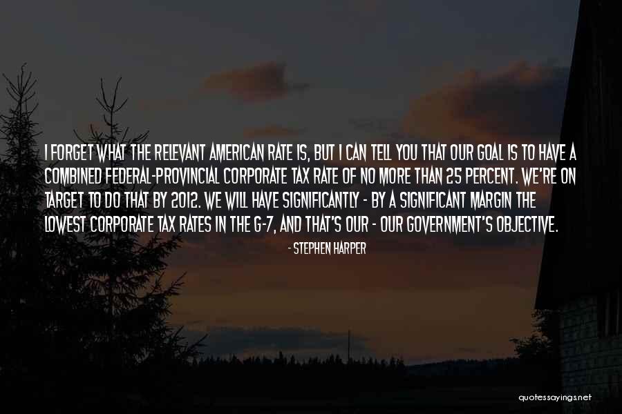 Goal Target Quotes By Stephen Harper