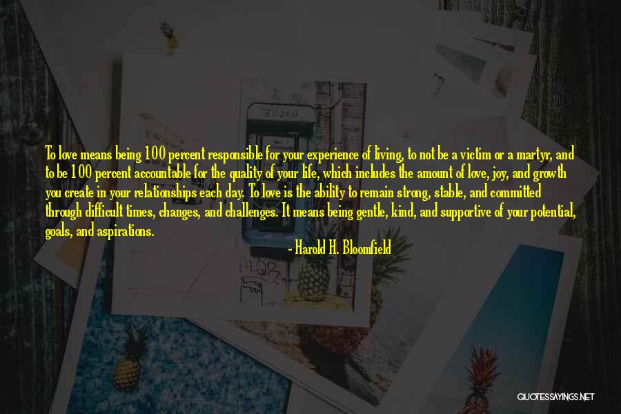 Goals And Aspirations Quotes By Harold H. Bloomfield