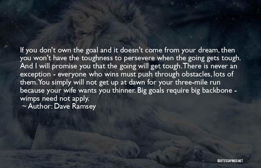 Goals And Obstacles Quotes By Dave Ramsey