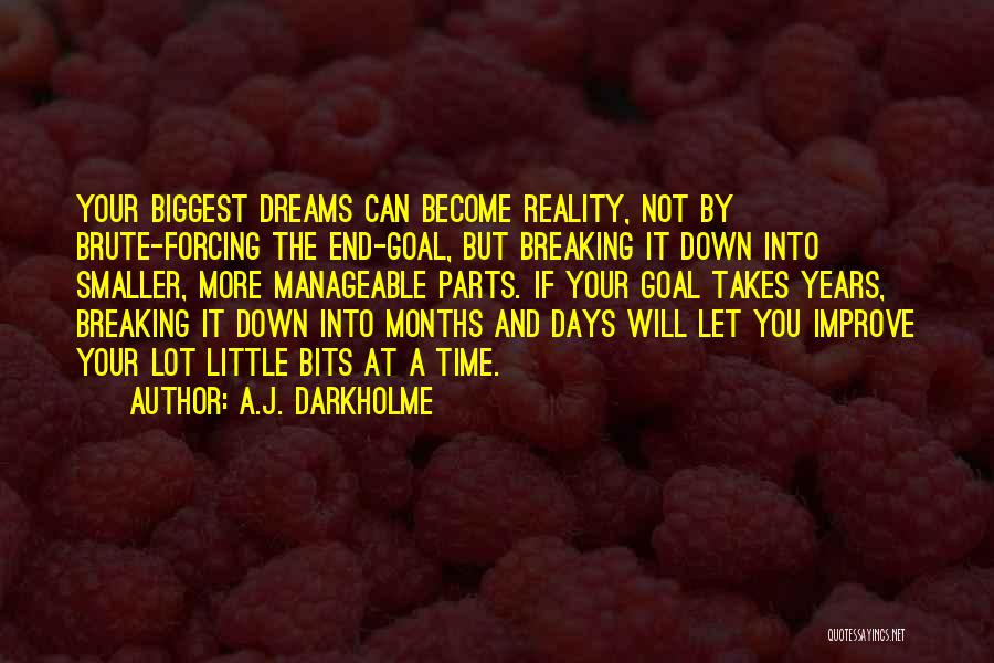 Goals And Self Improvement Quotes By A.J. Darkholme