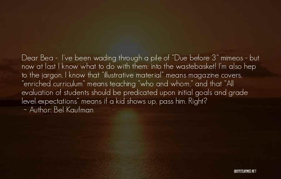 Goals For Students Quotes By Bel Kaufman