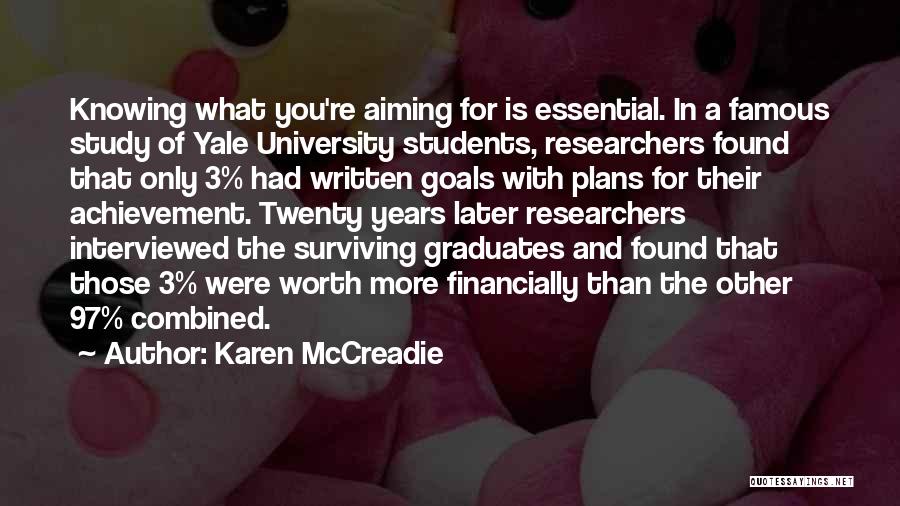 Goals For Students Quotes By Karen McCreadie