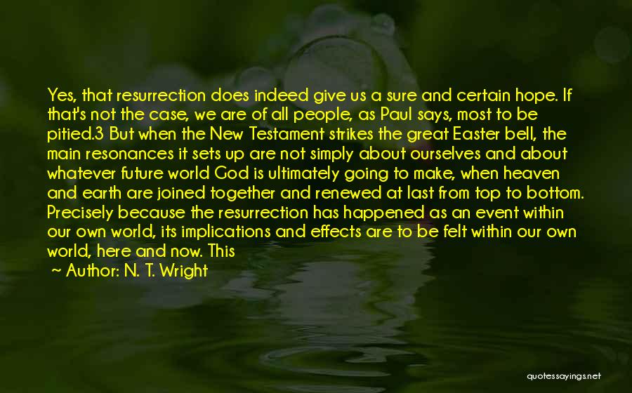 God And Easter Quotes By N. T. Wright