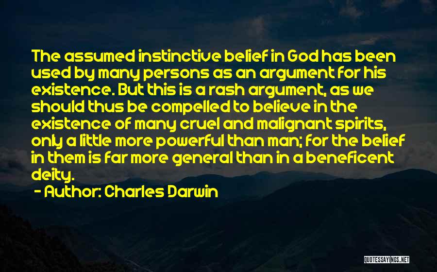 God And His Existence Quotes By Charles Darwin