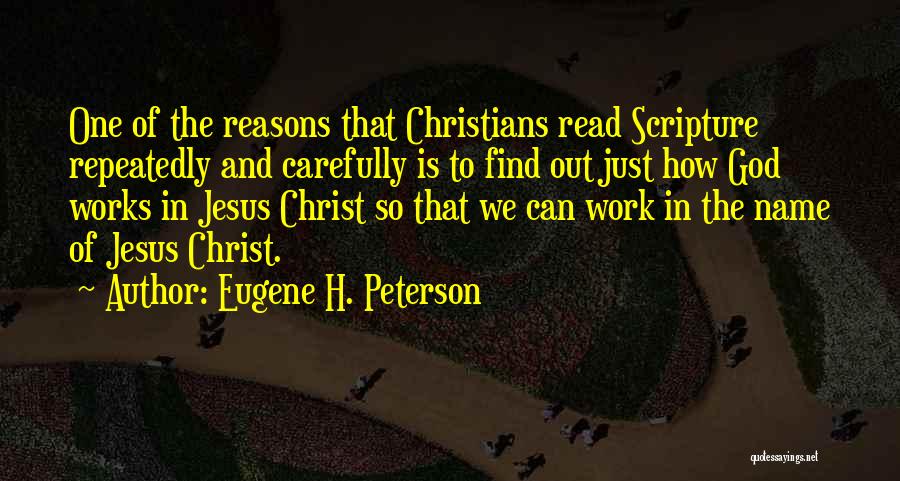 God And Jesus Christ Quotes By Eugene H. Peterson