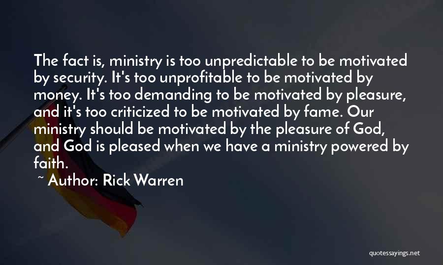 God And Money Quotes By Rick Warren