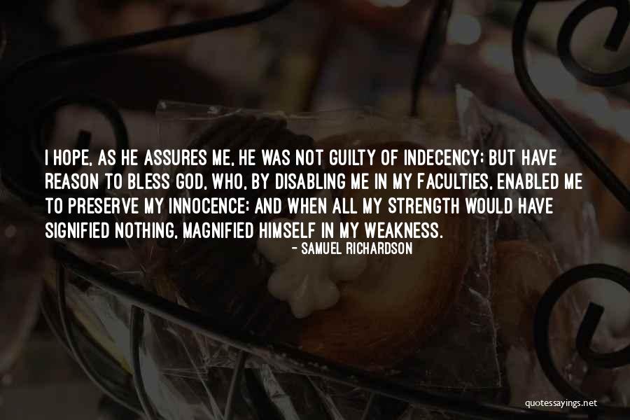 God And Strength Quotes By Samuel Richardson