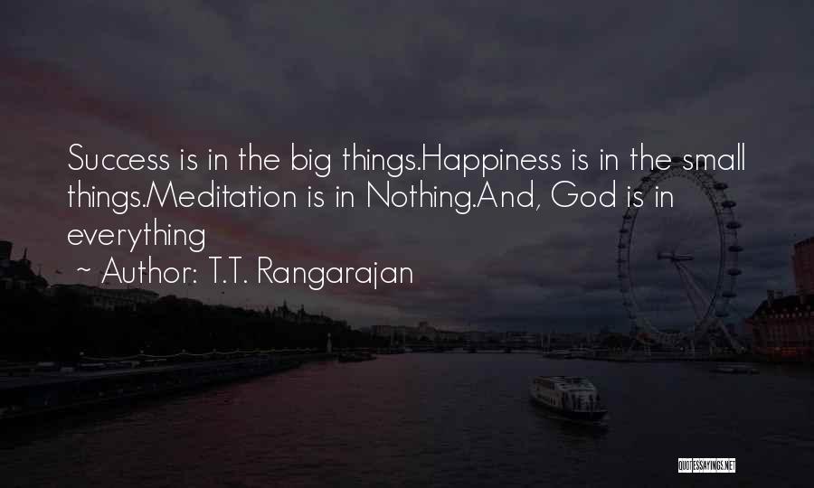 God And Success Quotes By T.T. Rangarajan