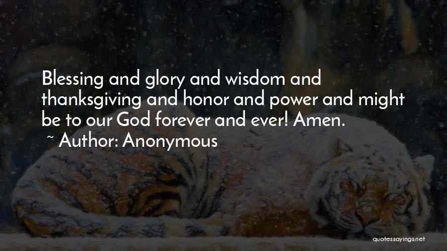 God And Thanksgiving Quotes By Anonymous