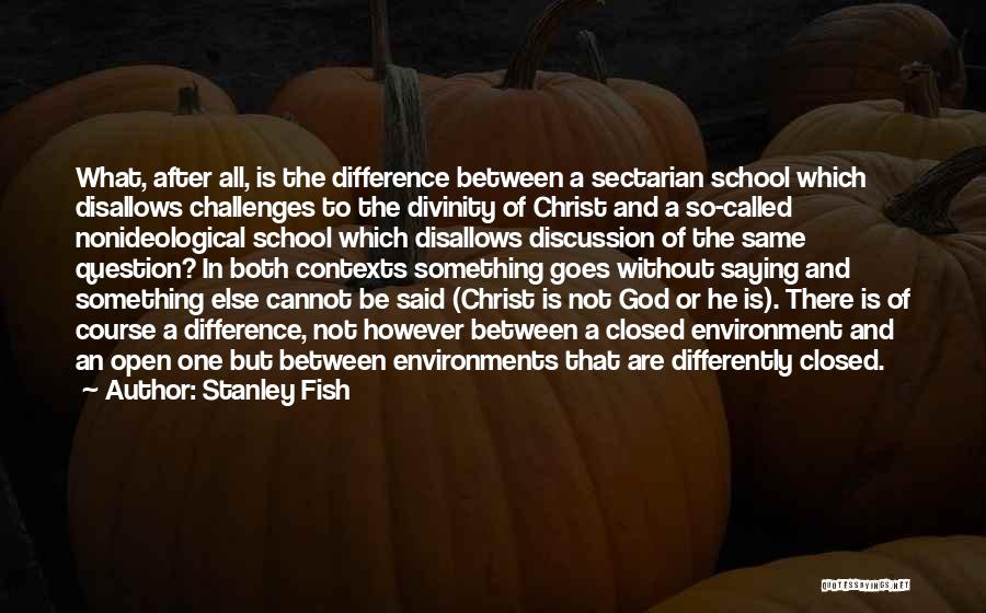 God And The Environment Quotes By Stanley Fish