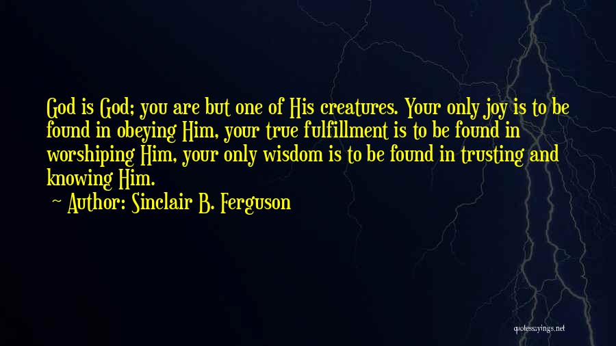 God And Trusting Him Quotes By Sinclair B. Ferguson