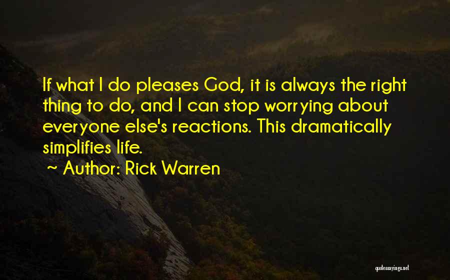 God And Worrying Quotes By Rick Warren